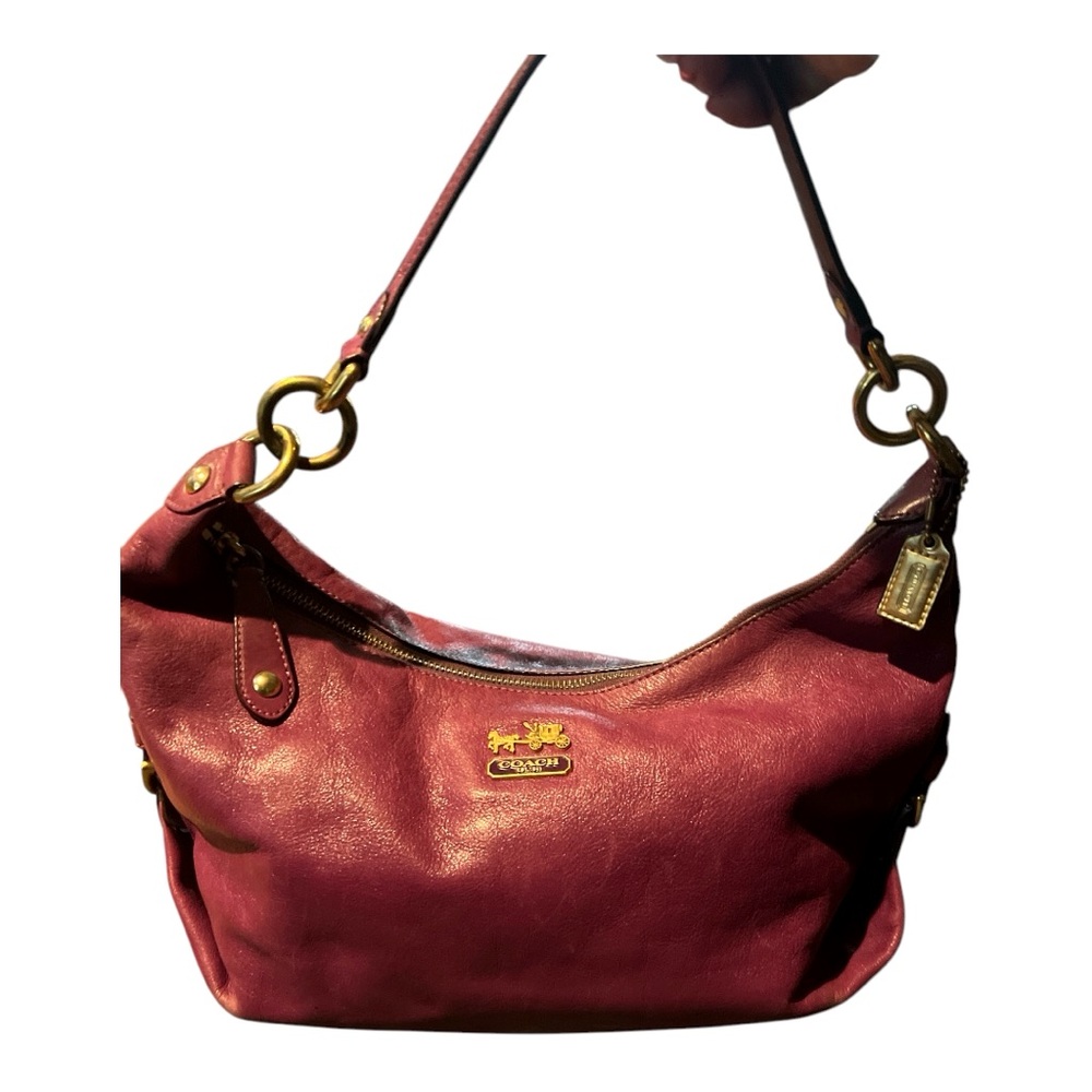 Coach Madison Hailey Hobo Purple Shoulder Handbag